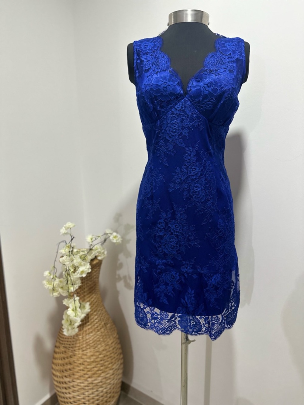 NWOT Adrianna Papell Royal Blue Lace Dress Size 6